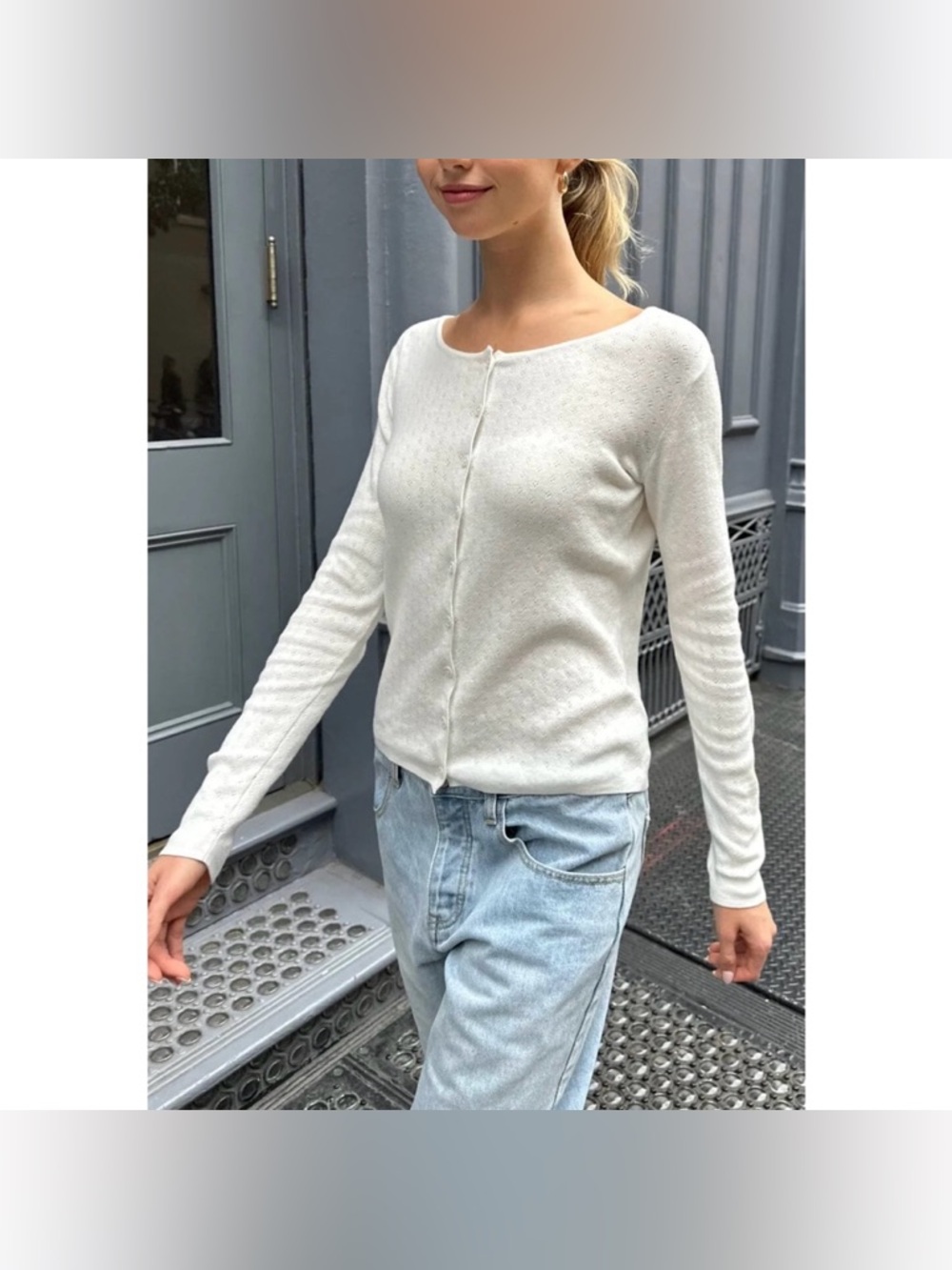 Brady Melville Athelia White Eyelet Top - Picture 3 of 8